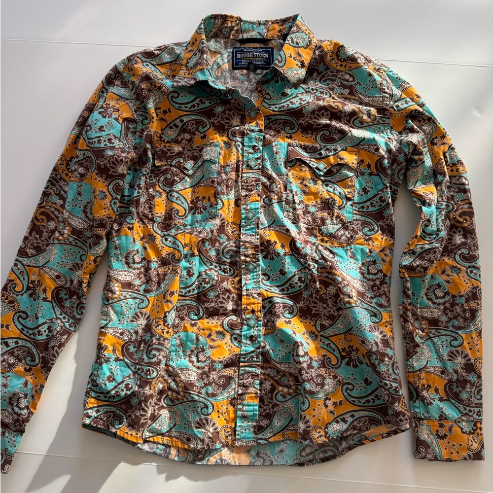 Paisley Button Down Shirt - Multicolor - Picture 9 of 9